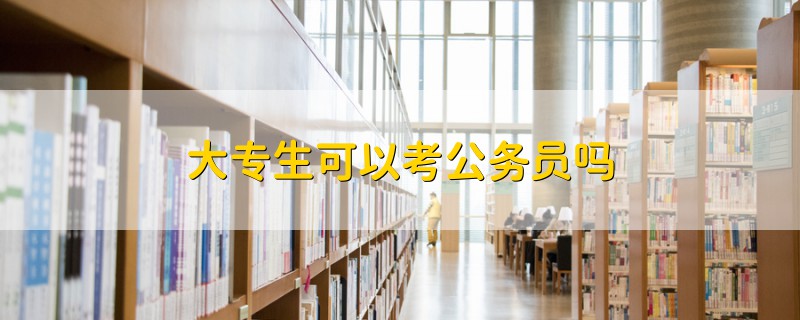大專生可以考公務(wù)員嗎
