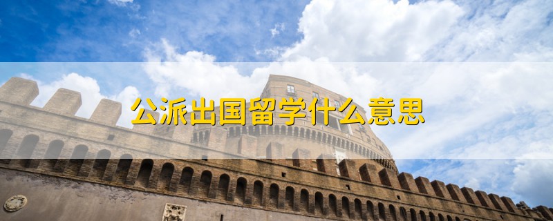 公派出國(guó)留學(xué)什么意思