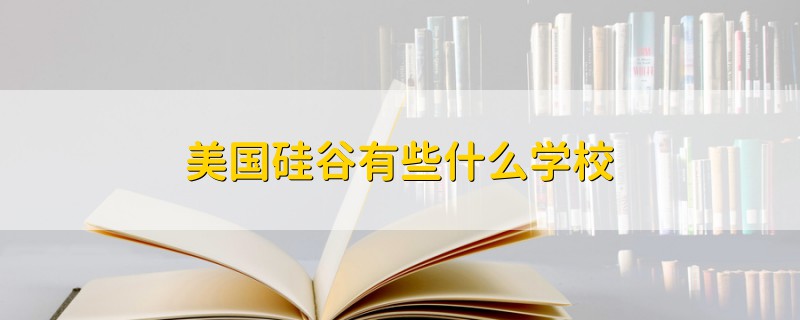 美國硅谷有些什么學(xué)校