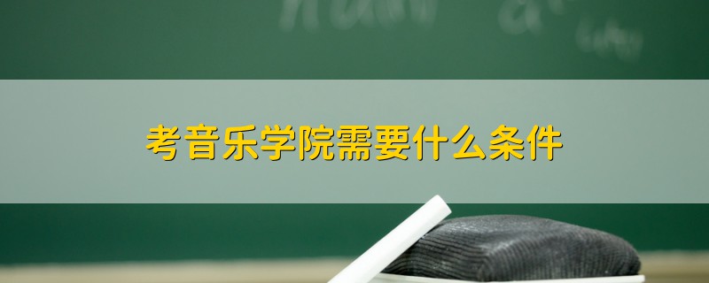 考音樂(lè)學(xué)院需要什么條件