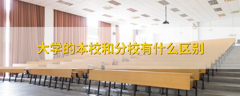 大學(xué)的本校和分校有什么區(qū)別