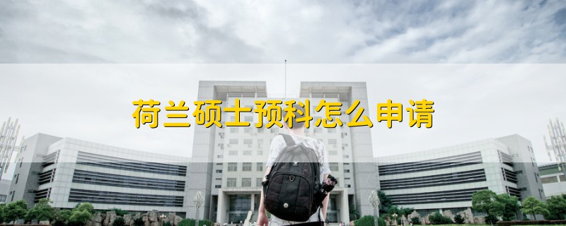 荷蘭碩士預科怎么申請
