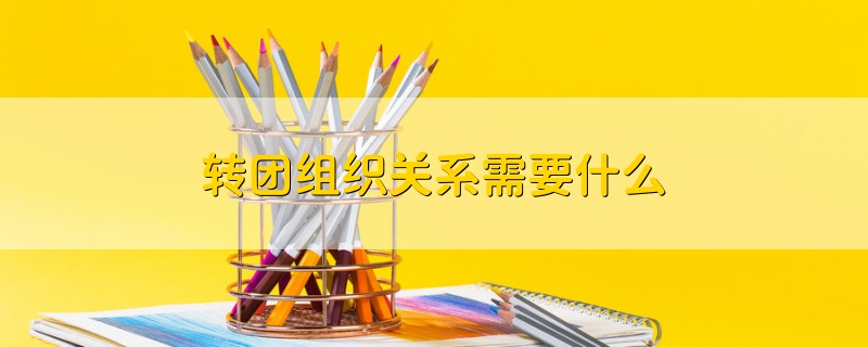 轉(zhuǎn)團(tuán)組織關(guān)系需要什么
