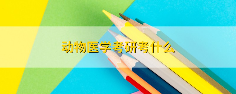 動物醫(yī)學考研考什么
