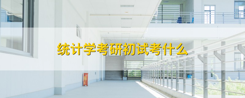 統(tǒng)計學(xué)考研初試考什么