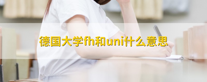 德國大學(xué)fh和uni什么意思