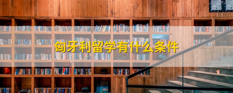 匈牙利留學有什么條件