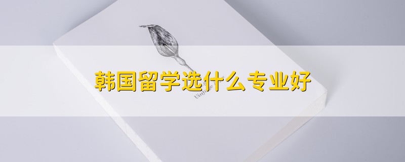 韓國留學(xué)選什么專業(yè)好