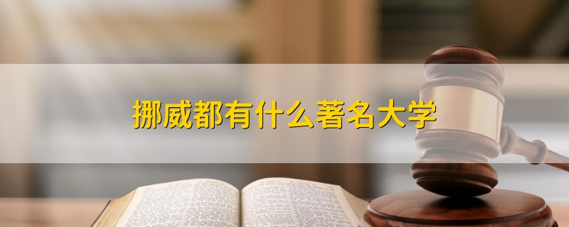 挪威都有什么著名大學