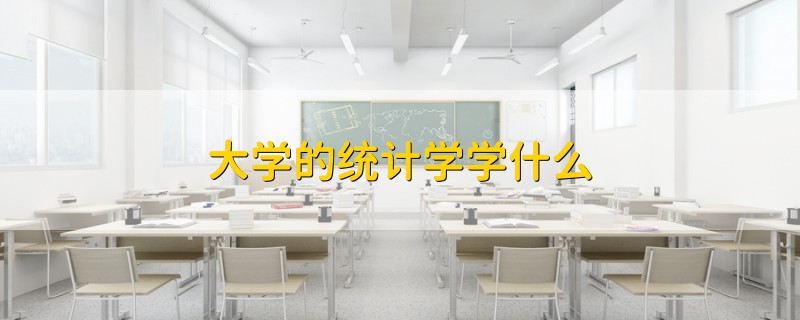 大學(xué)的統(tǒng)計(jì)學(xué)學(xué)什么