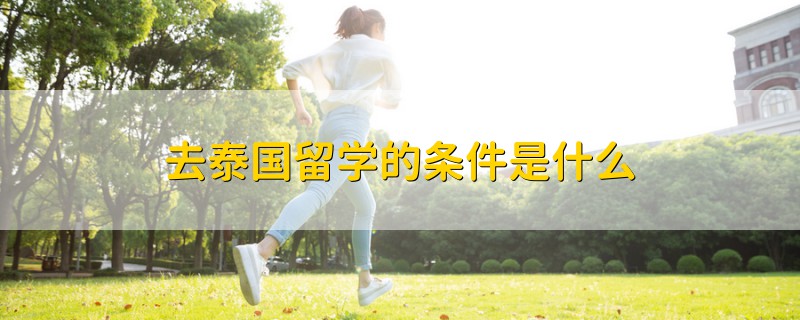 去泰國留學(xué)的條件是什么
