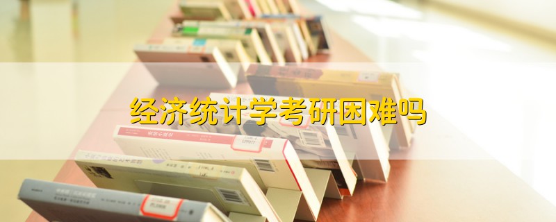 經(jīng)濟(jì)統(tǒng)計(jì)學(xué)考研困難嗎