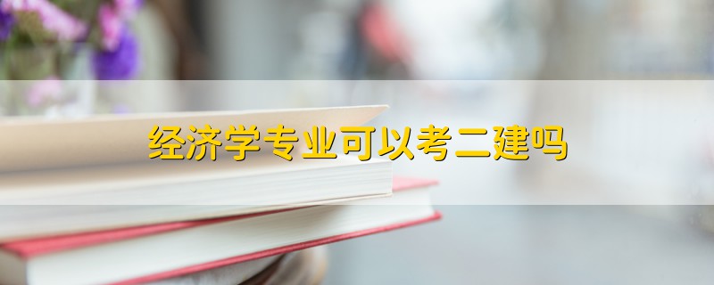 經(jīng)濟(jì)學(xué)專業(yè)可以考二建嗎