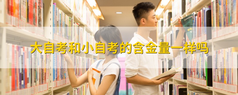 大自考和小自考的含金量一樣嗎