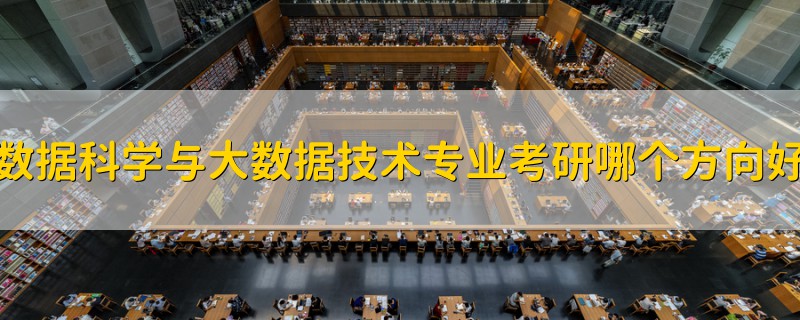數(shù)據(jù)科學(xué)與大數(shù)據(jù)技術(shù)專業(yè)考研哪個方向好