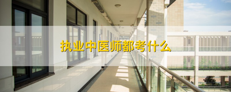 執(zhí)業(yè)中醫(yī)師都考什么