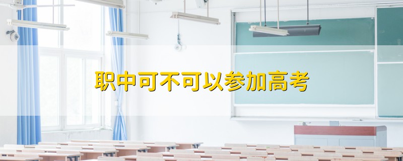 職中可不可以參加高考