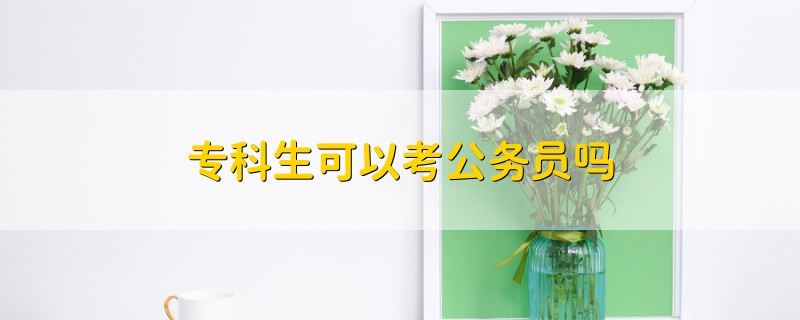 專(zhuān)科生可以考公務(wù)員嗎