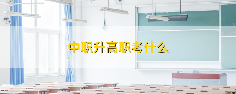 中職升高職考什么