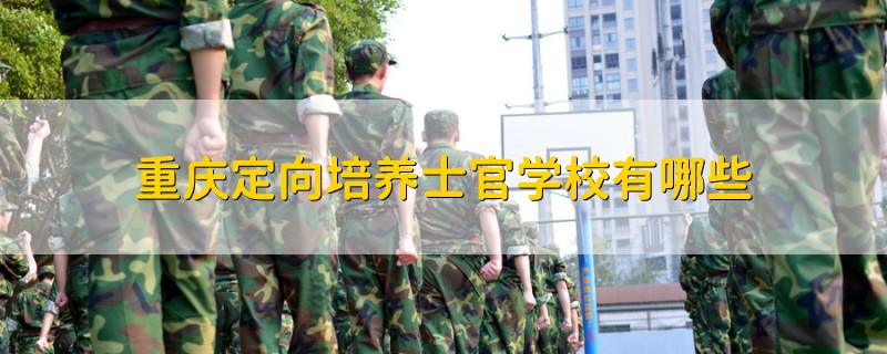 重慶定向培養(yǎng)士官學校有哪些