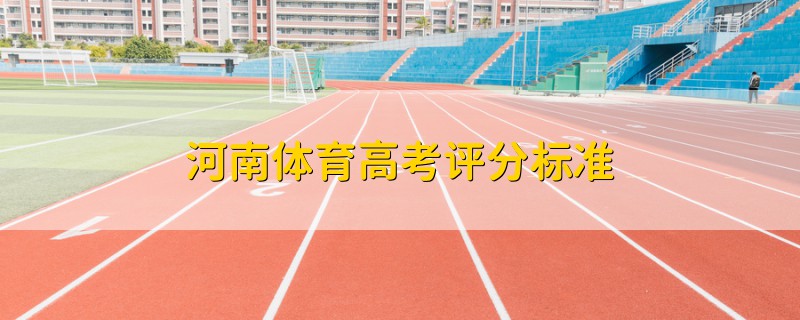 河南體育高考評分標準