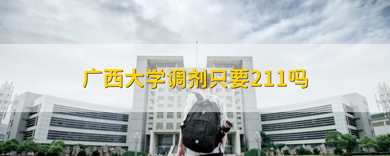 廣西大學(xué)調(diào)劑只要211嗎