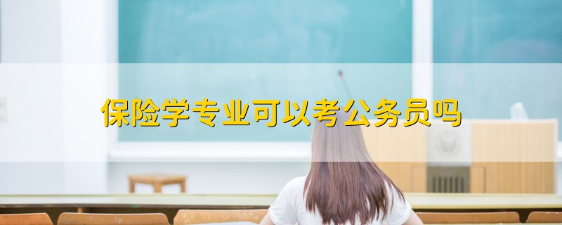 保險(xiǎn)學(xué)專業(yè)可以考公務(wù)員嗎