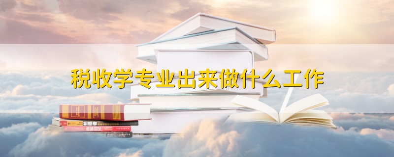 稅收學(xué)專業(yè)出來做什么工作
