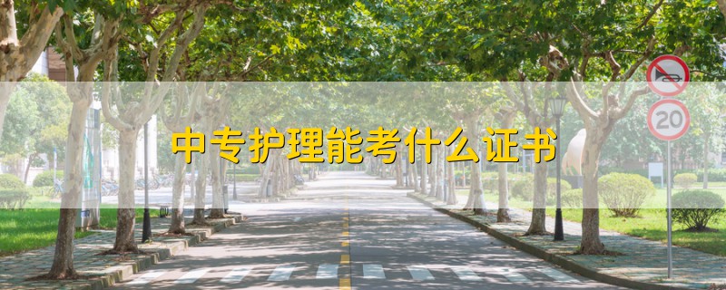 中專護理能考什么證書