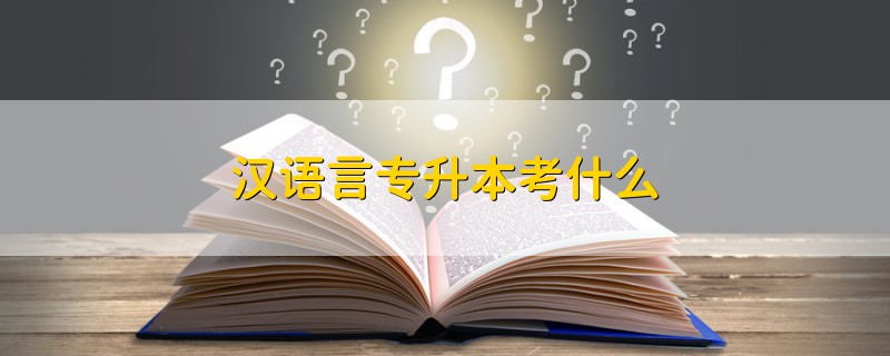漢語言專升本考什么