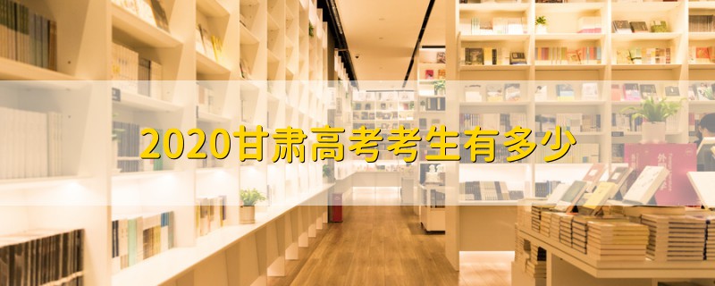 2020甘肅高考考生有多少