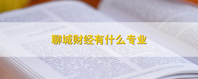 聊城財(cái)經(jīng)有什么專(zhuān)業(yè)