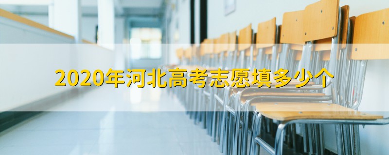 2020年河北高考志愿填多少個