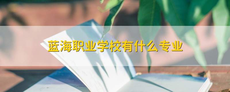 藍(lán)海職業(yè)學(xué)校有什么專業(yè)