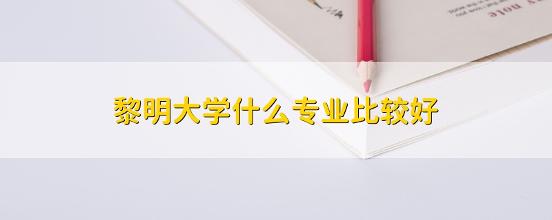 黎明大學什么專業(yè)比較好