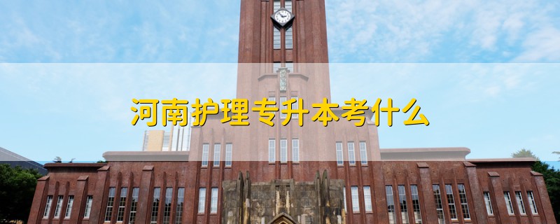 河南護(hù)理專升本考什么