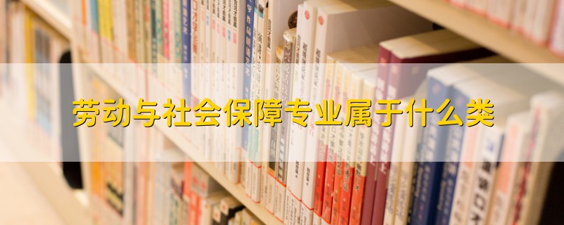 勞動與社會保障專業(yè)屬于什么類