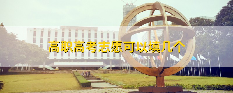 高職高考志愿可以填幾個(gè)
