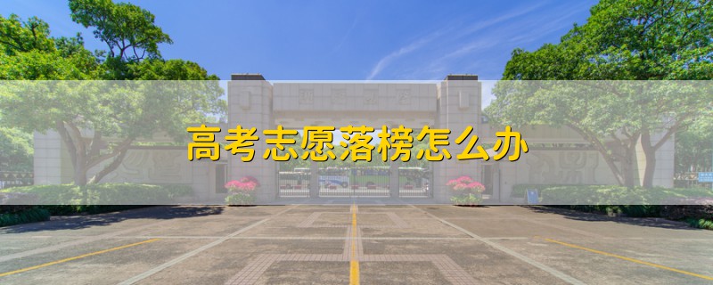 高考志愿落榜怎么辦