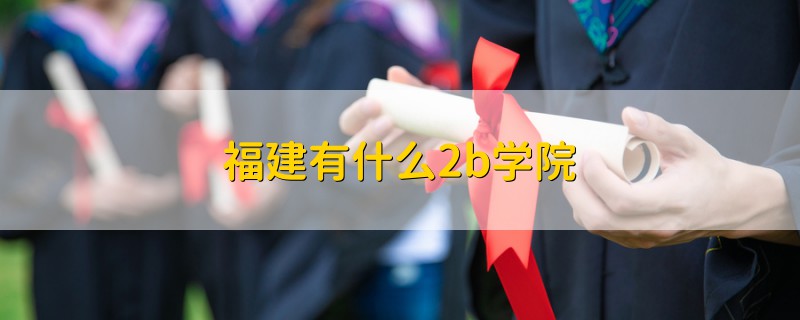 福建有什么2b學院