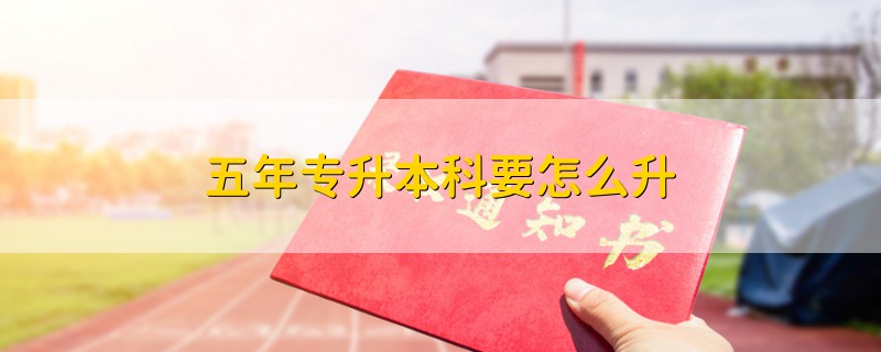 五年專(zhuān)升本科要怎么升