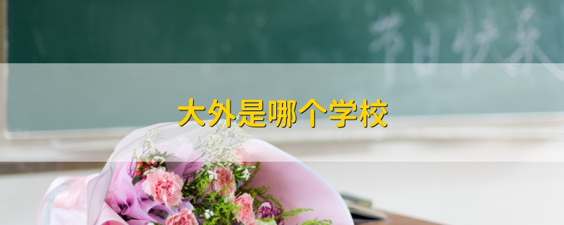 大外是哪個學(xué)校