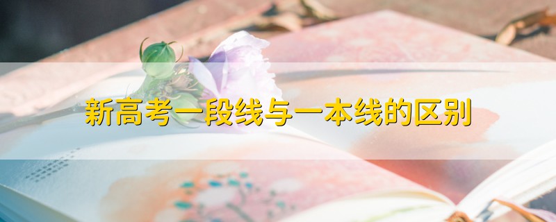 新高考一段線與一本線的區(qū)別