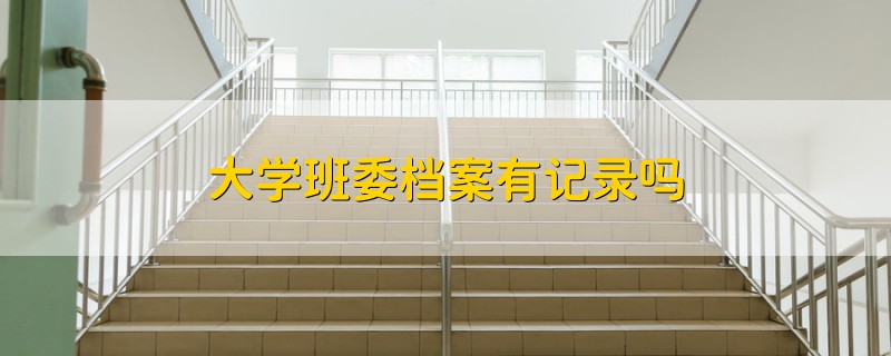 大學(xué)班委檔案有記錄嗎