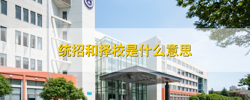 統(tǒng)招和擇校是什么意思