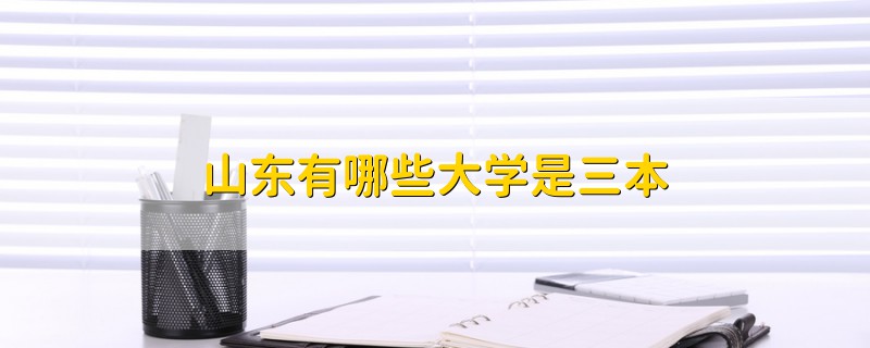 山東有哪些大學是三本