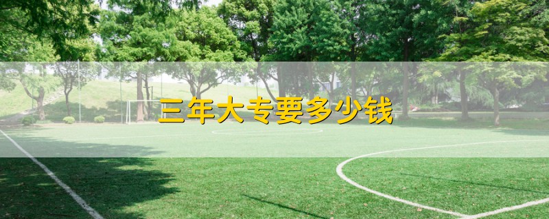 三年大專要多少錢