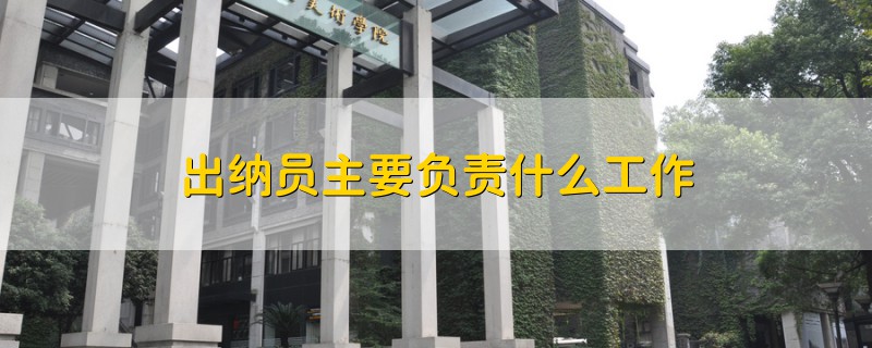 出納員主要負責什么工作