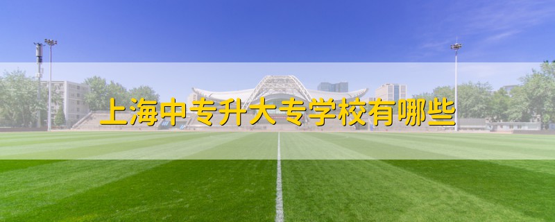 上海中專升大專學(xué)校有哪些