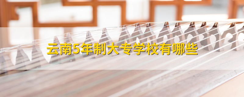 云南5年制大專學(xué)校有哪些